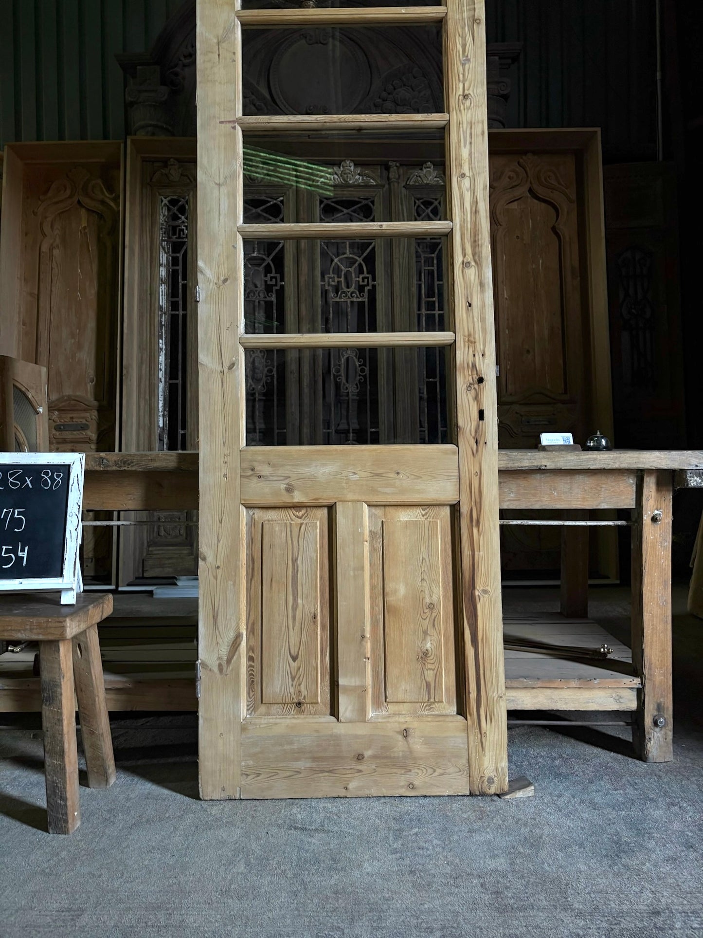 5 Lite Antique Glass Single Door - 28x88 - L54