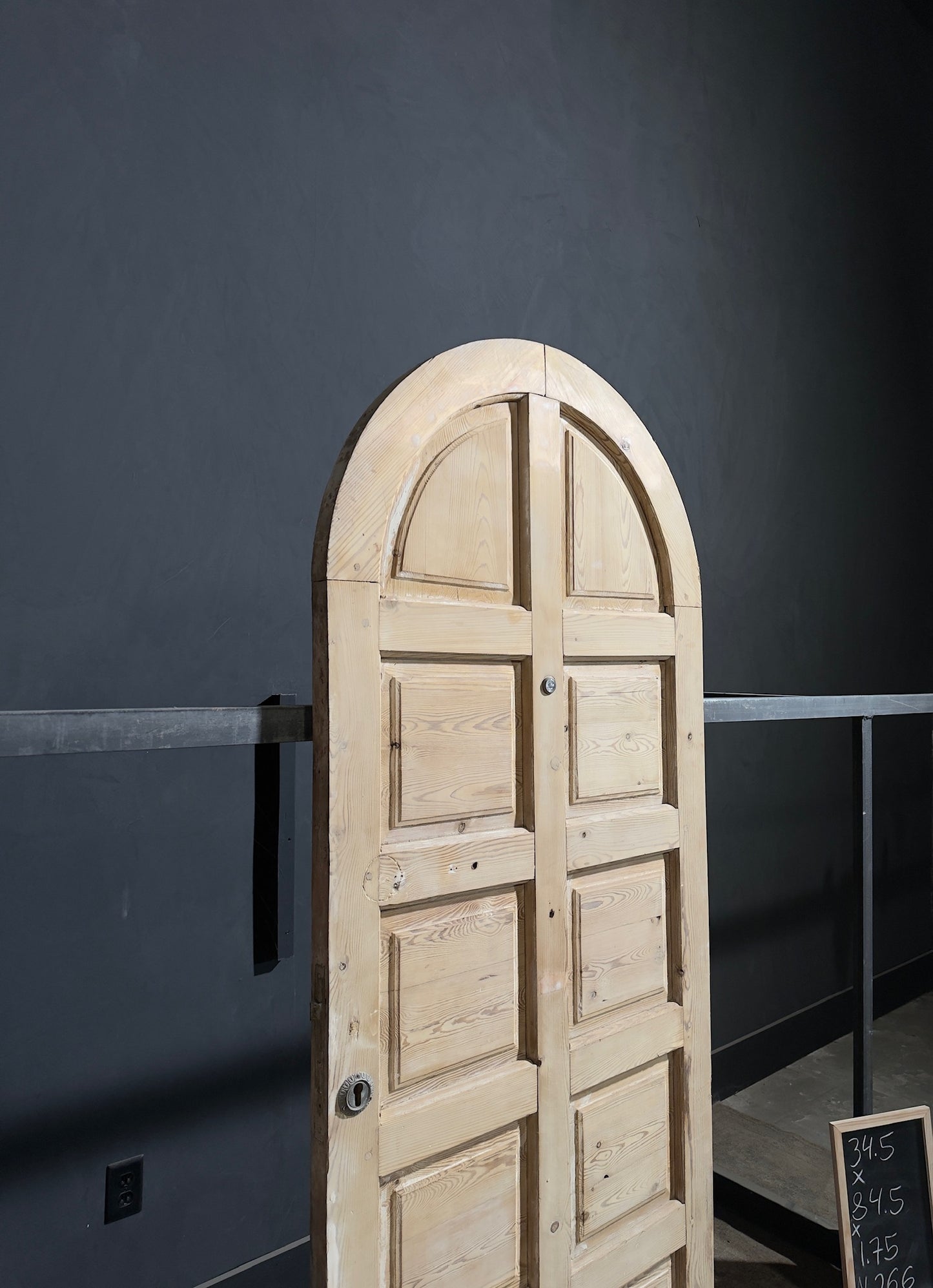 Antique 10 Panel Arched Solid Single Door - 34.5x84.5 - N266