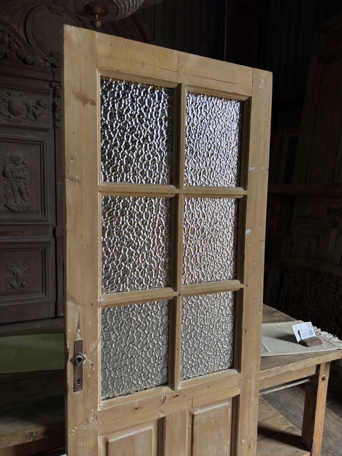 6 Lite Antique Glass Single Door - 29.25x77.5 J521