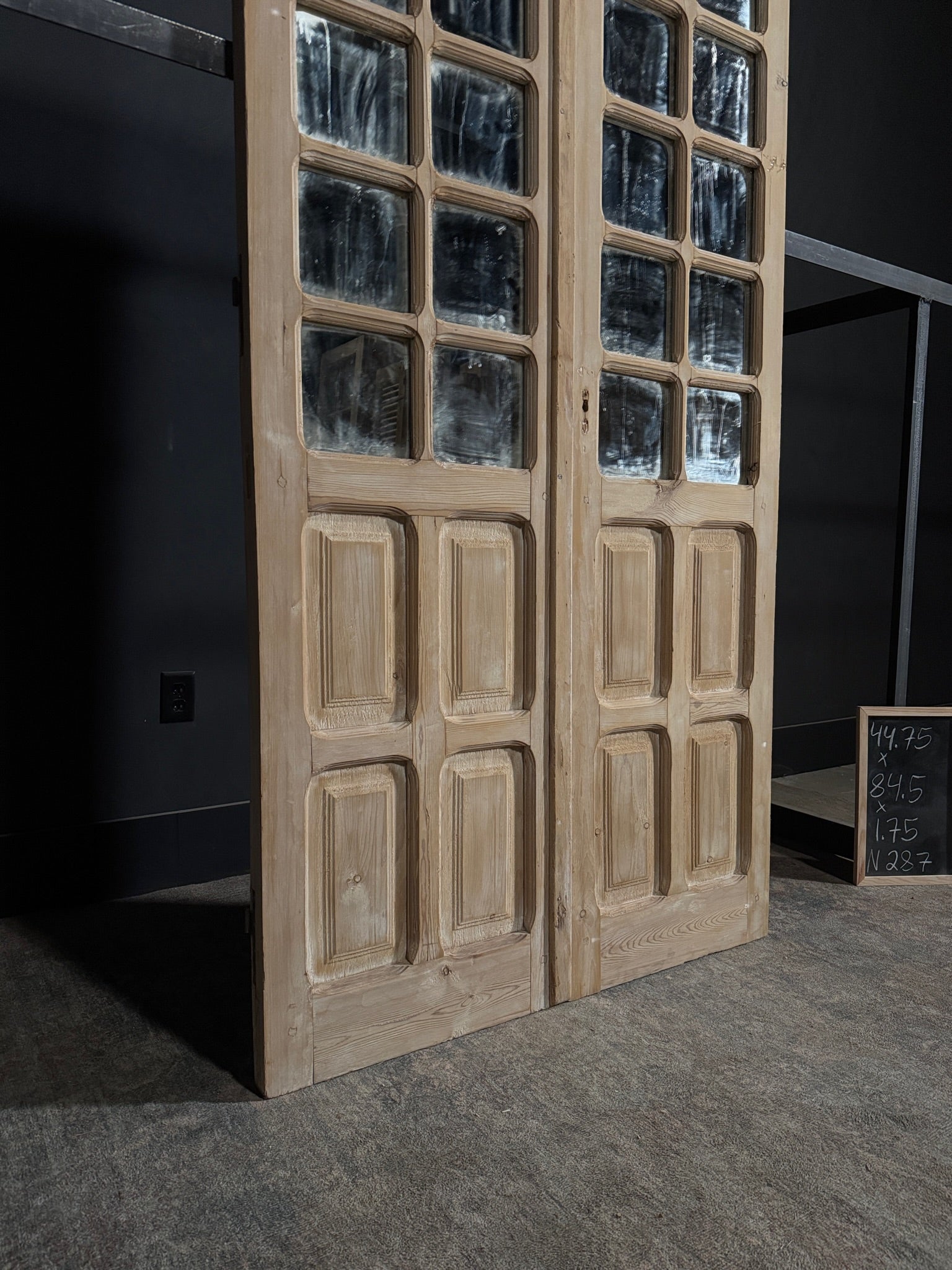 Antique Mirrored 10 Lite French Doors - 44.75x84.5 - N287