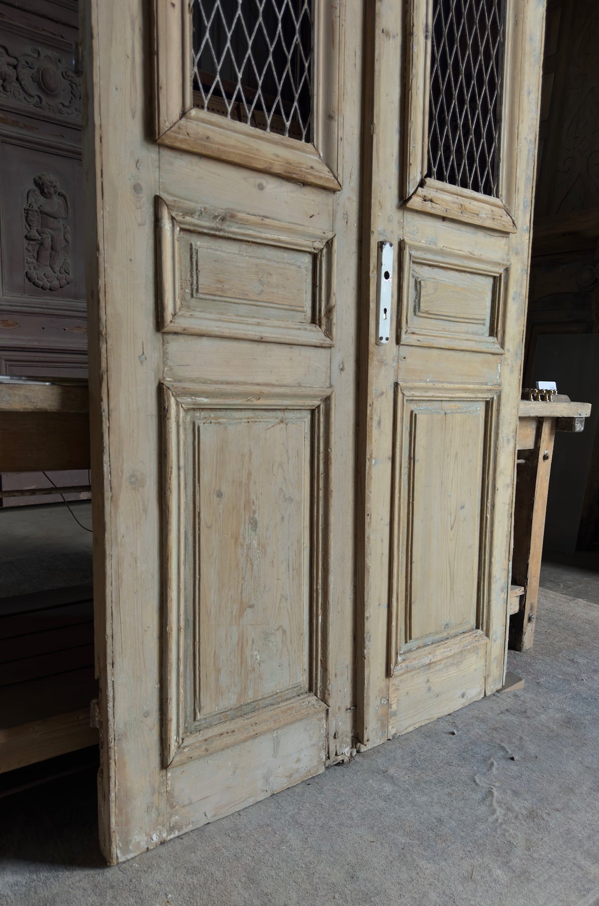 Antique Iron Arched Lite French Doors - 44x102.25 - L572 – Magnolia ...