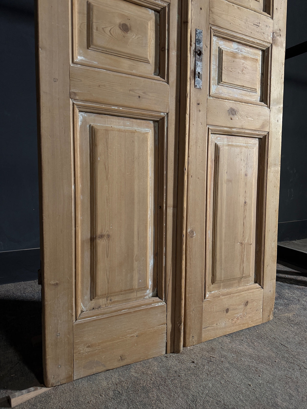 Antique 3 Panel Solid Double Doors - 37.5x97.5 - N608