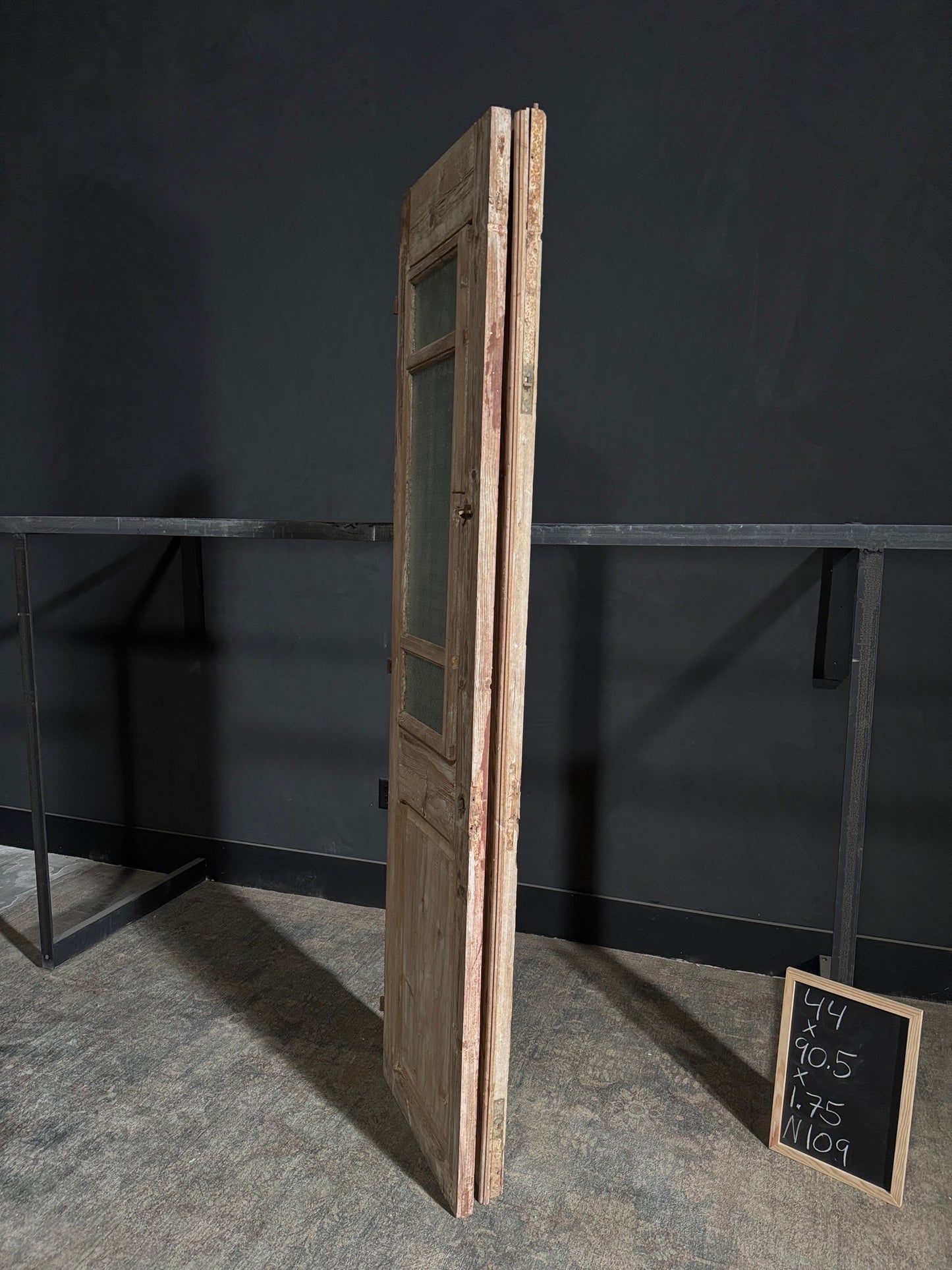 Antique Iron French Doors - 44x90.5 - N109