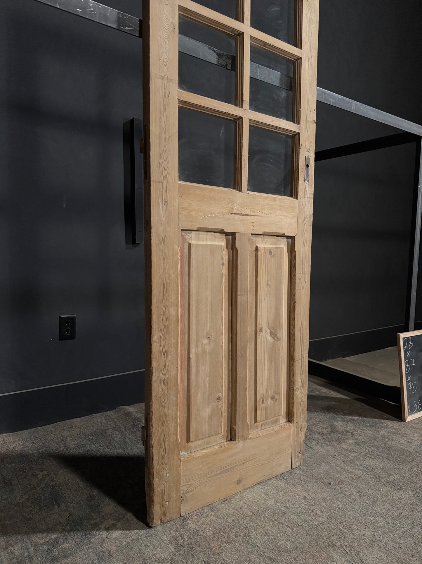 Antique Glass 8 Lite Single Door - 28x87 - N365