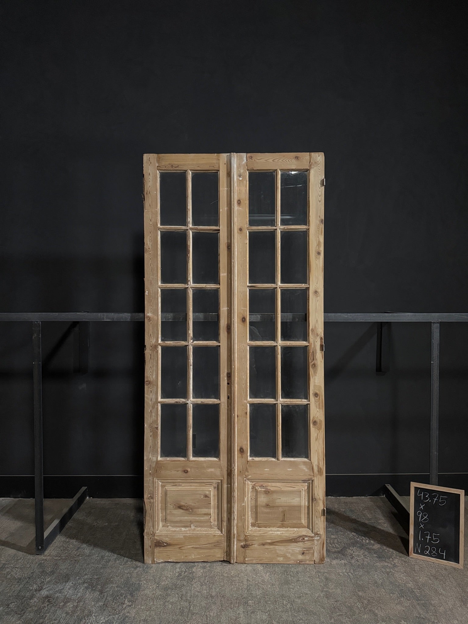 Antique Glass 10 Lite French Doors - 43.75x98 - N284