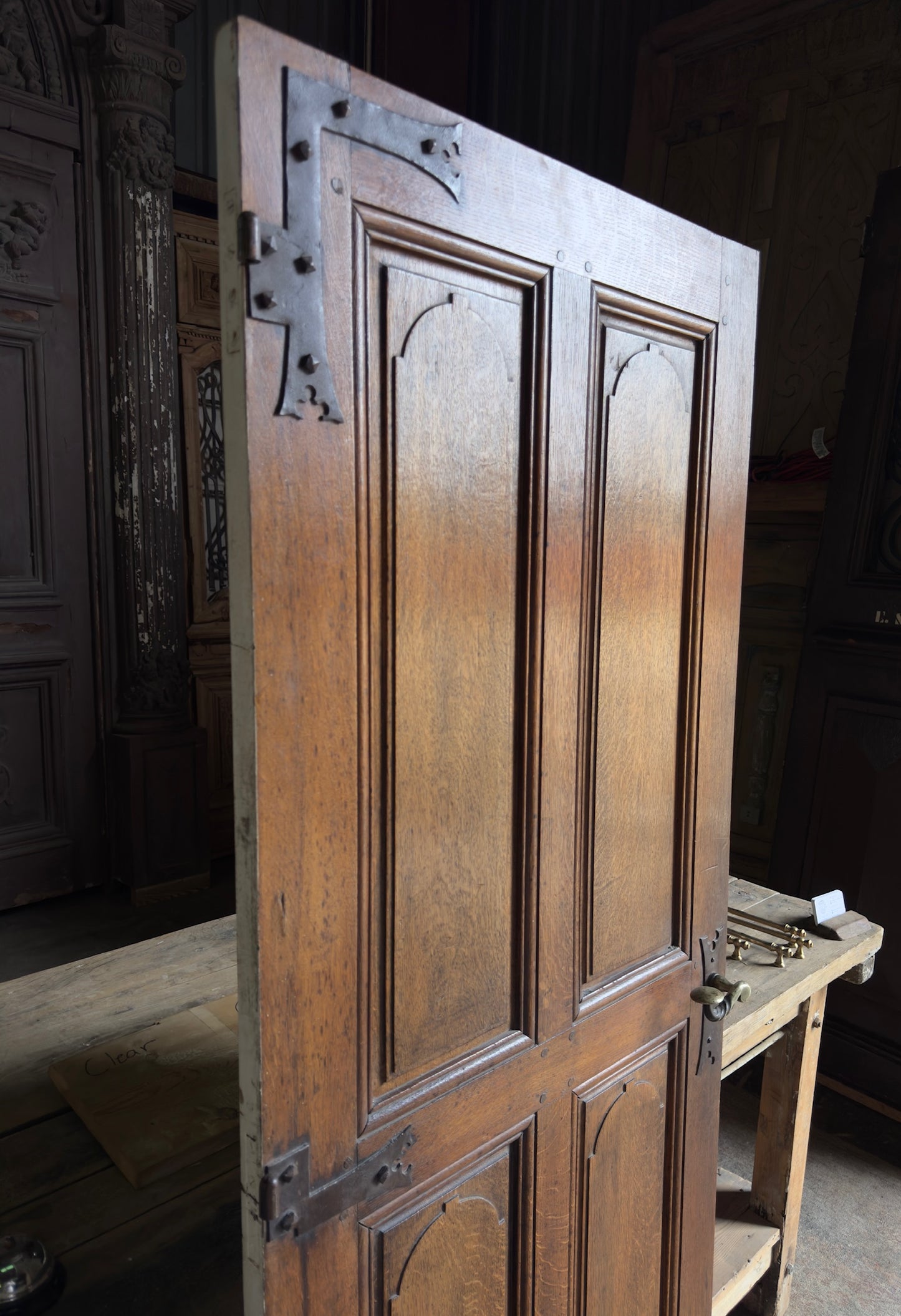 French Provincial 4-Panel Antique Single Door - 27.5x71.75 - L254