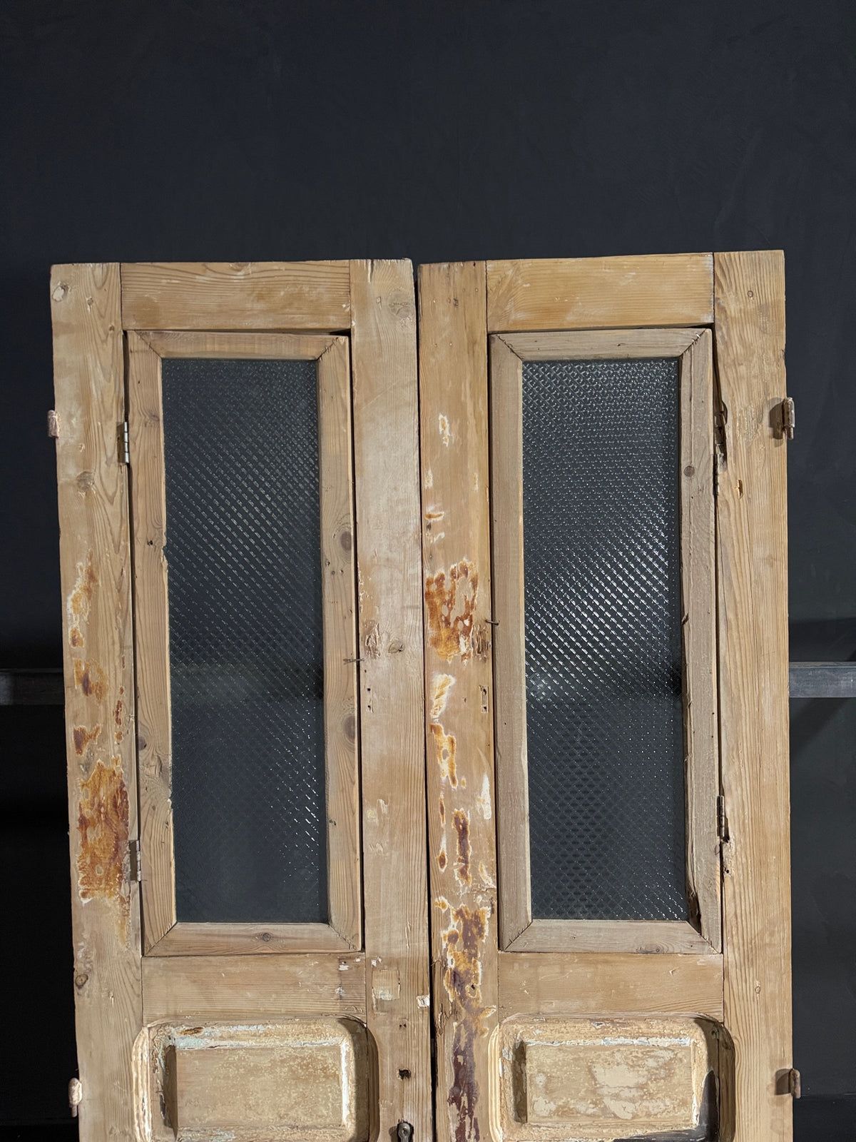 Antique Fluted 1 Lite French Doors - 42.5x82.25 - N625