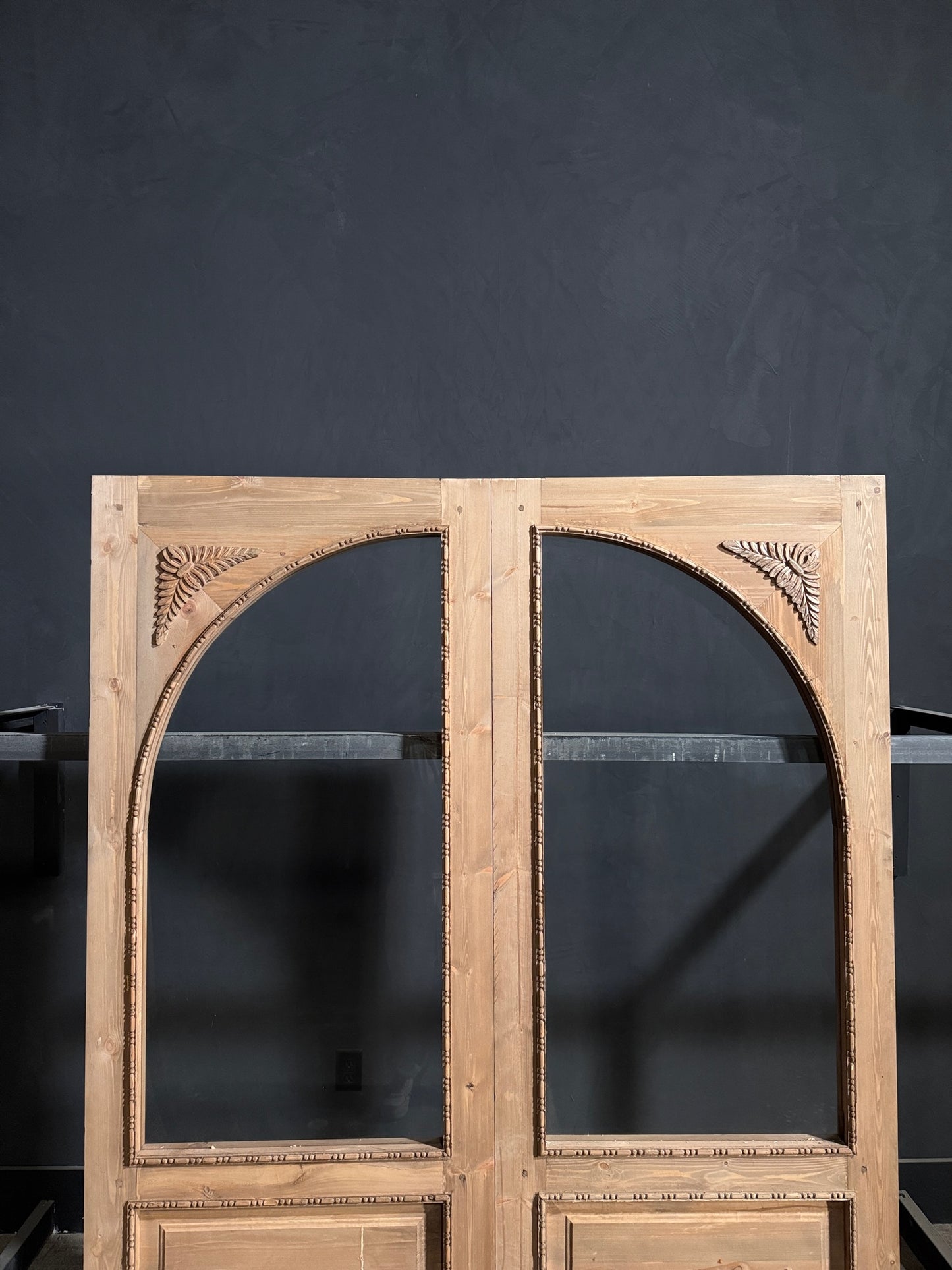 (Valencia) Handcrafted Arched Open Glass French Doors - 60x80 - N189