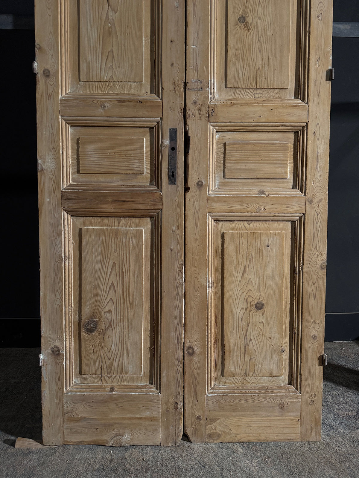 Antique 3 Panel Solid Double Doors - 39.5x97.5 - N595