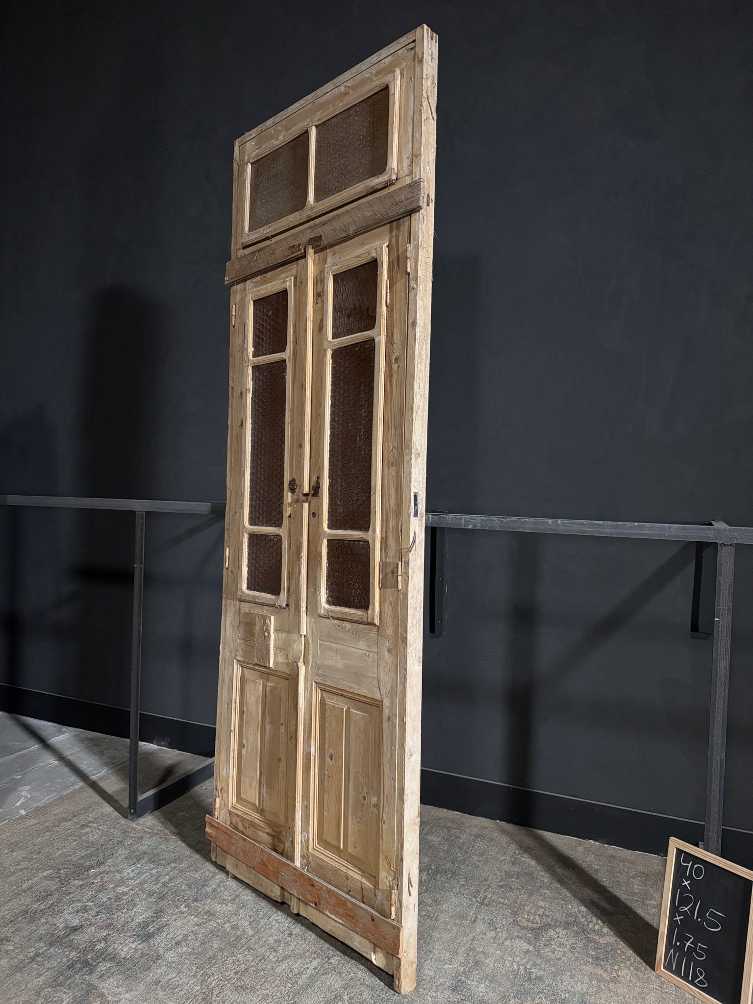 Antique Iron French Doors - 40x121.5 - N118