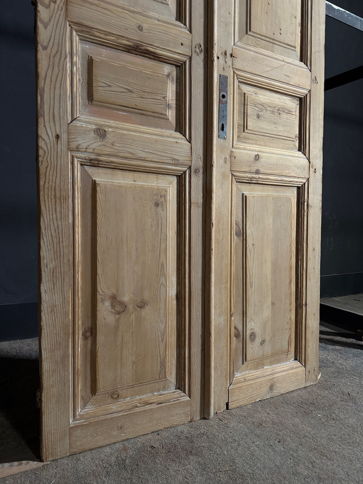 Antique 4 Panel Solid Double Doors - 39.75x97 - N619