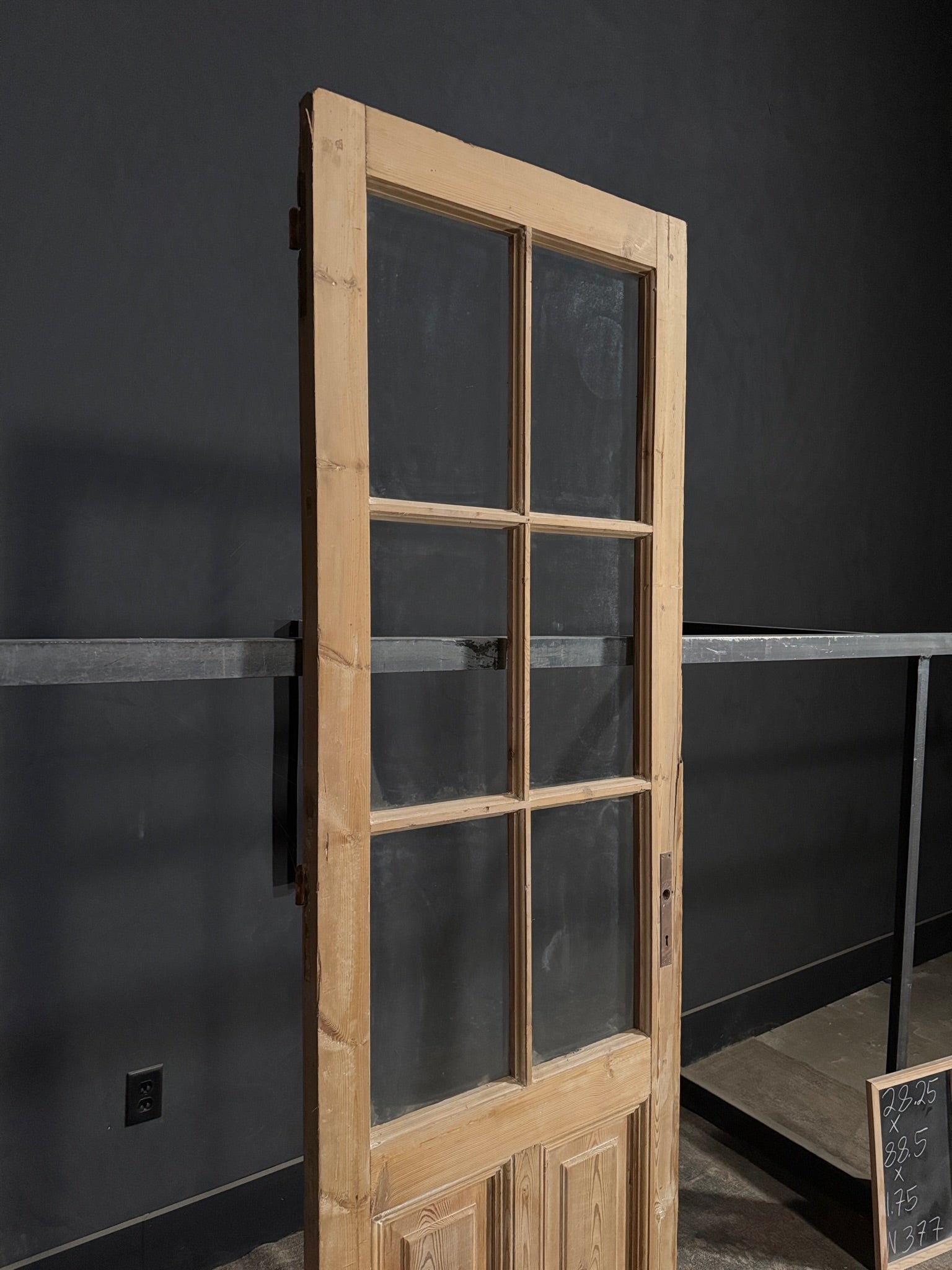 Antique Glass 6 Lite Single Door - 28.25x88.5 - N377