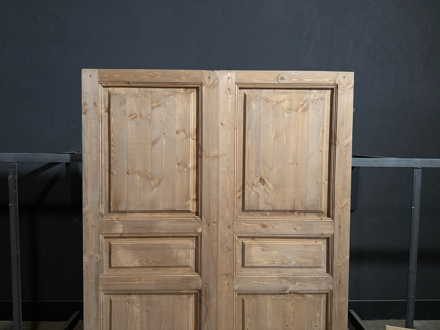 Handcrafted 3 Panel Solid French Doors - 62x80 - N230