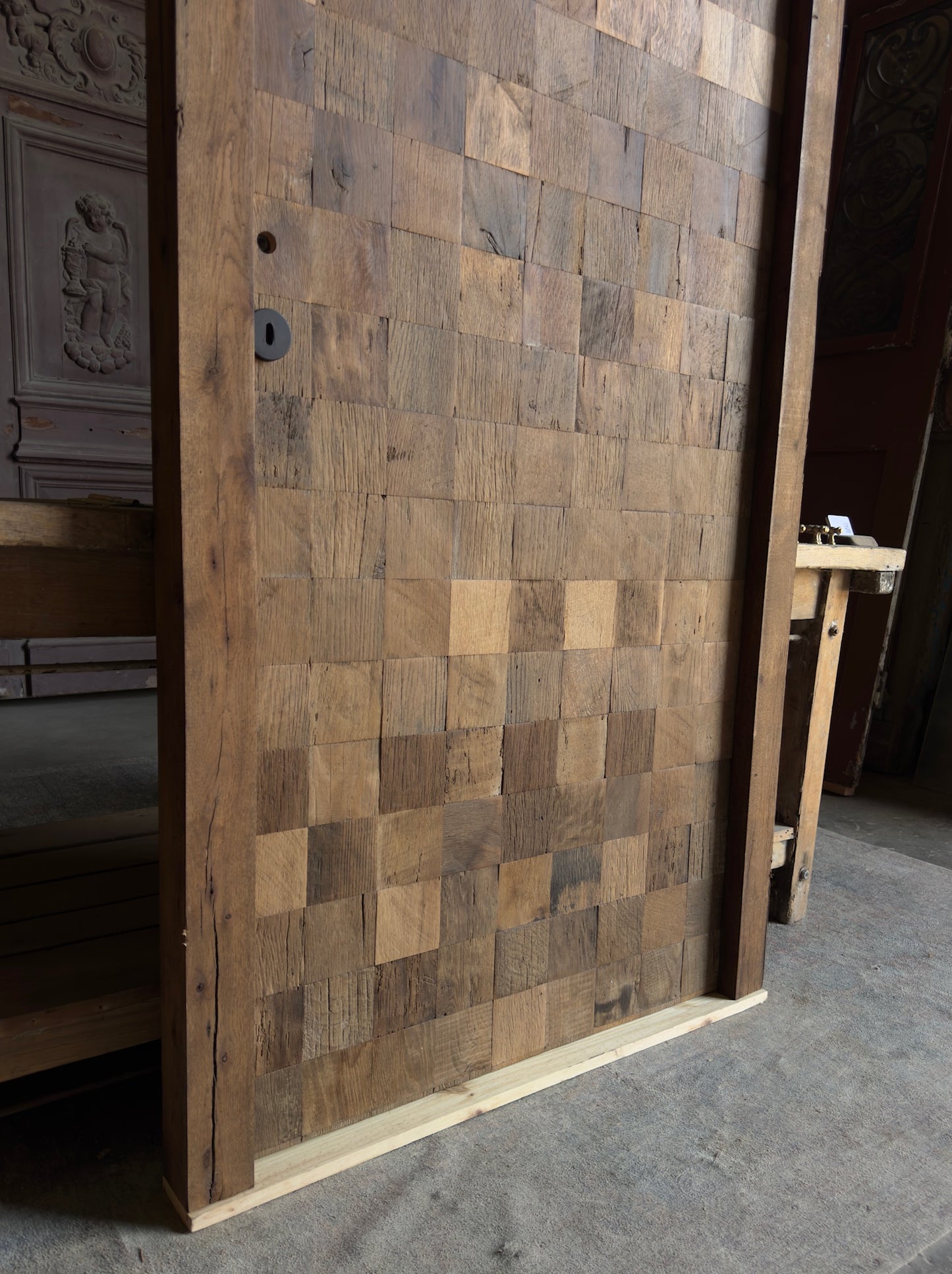 French Oak Plank Single Door - 34.5x93.5 - L442