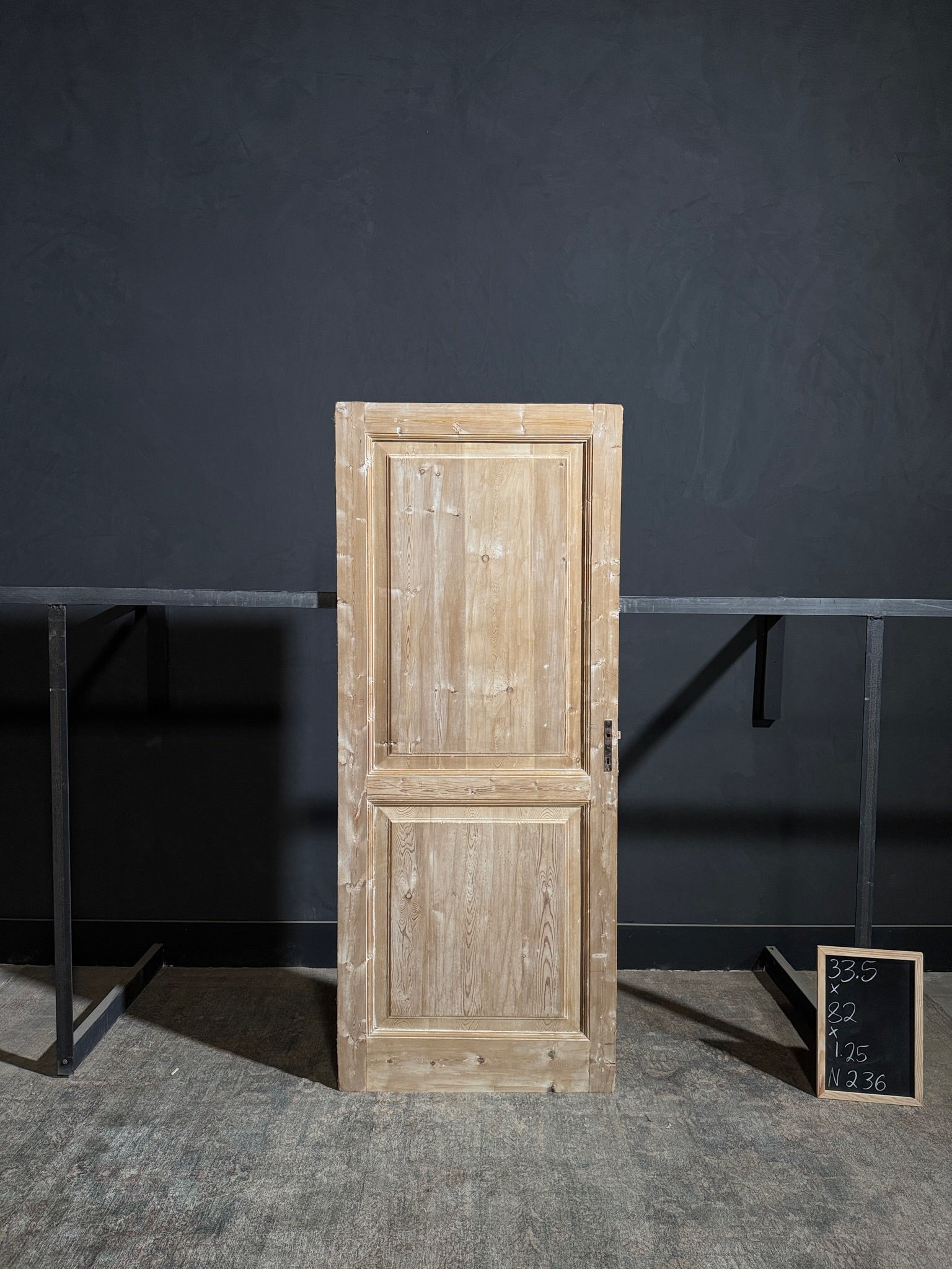 Antique 2 Panel Solid Single Door - 33.5x82 - N236