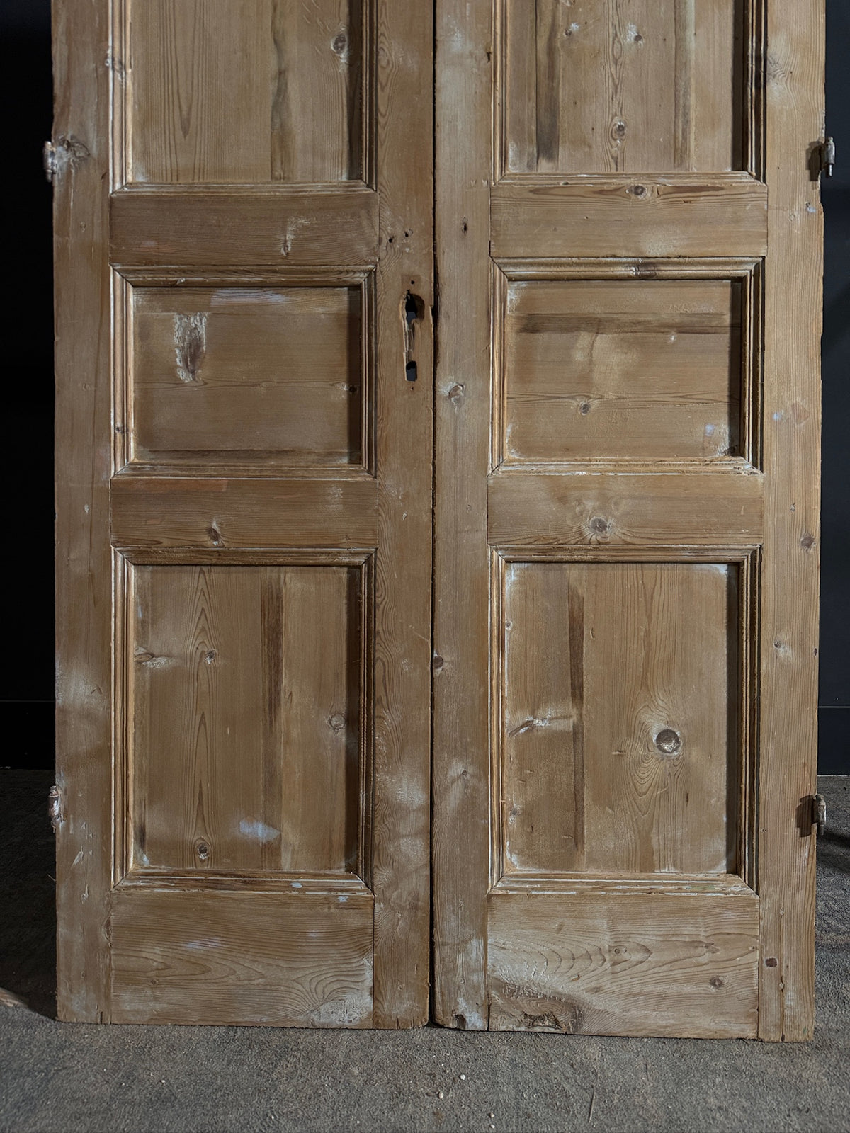 Antique 3 Panel Solid Double Doors - 41.5x94 - N647