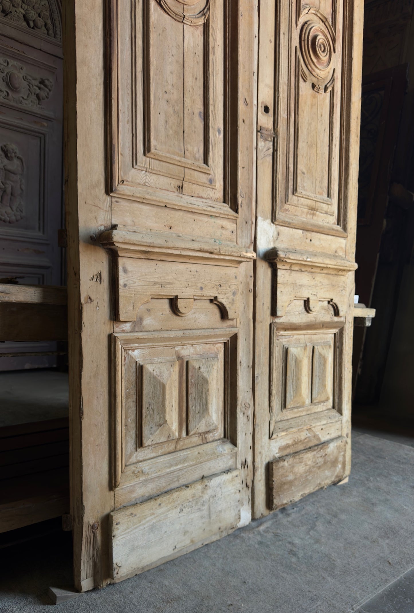Grand Carved Solid French Entry Doors - 52x104.5 - L482