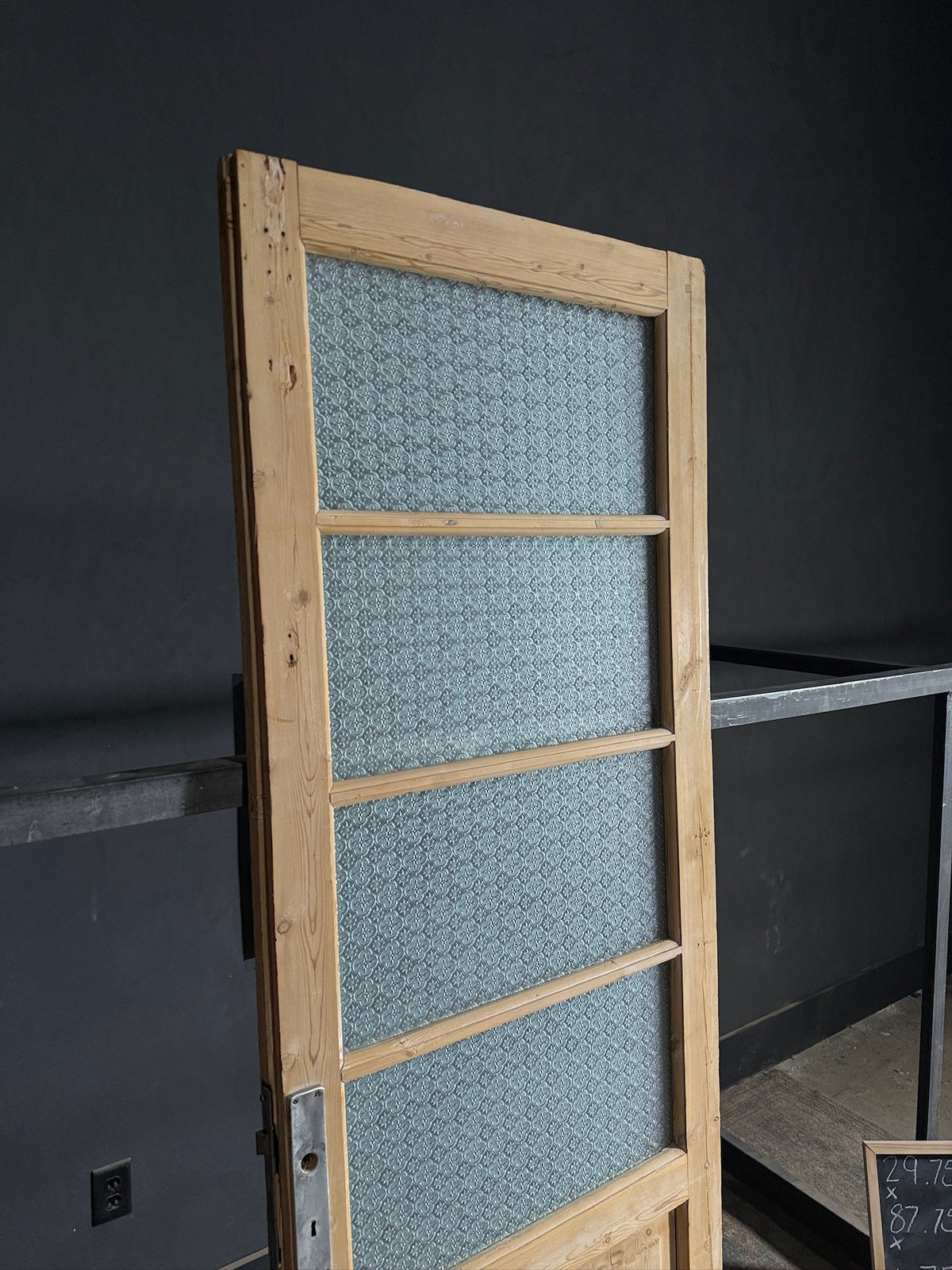 Antique Obscured Glass 4 Lite Single Door - 29.75x87.75 - N585