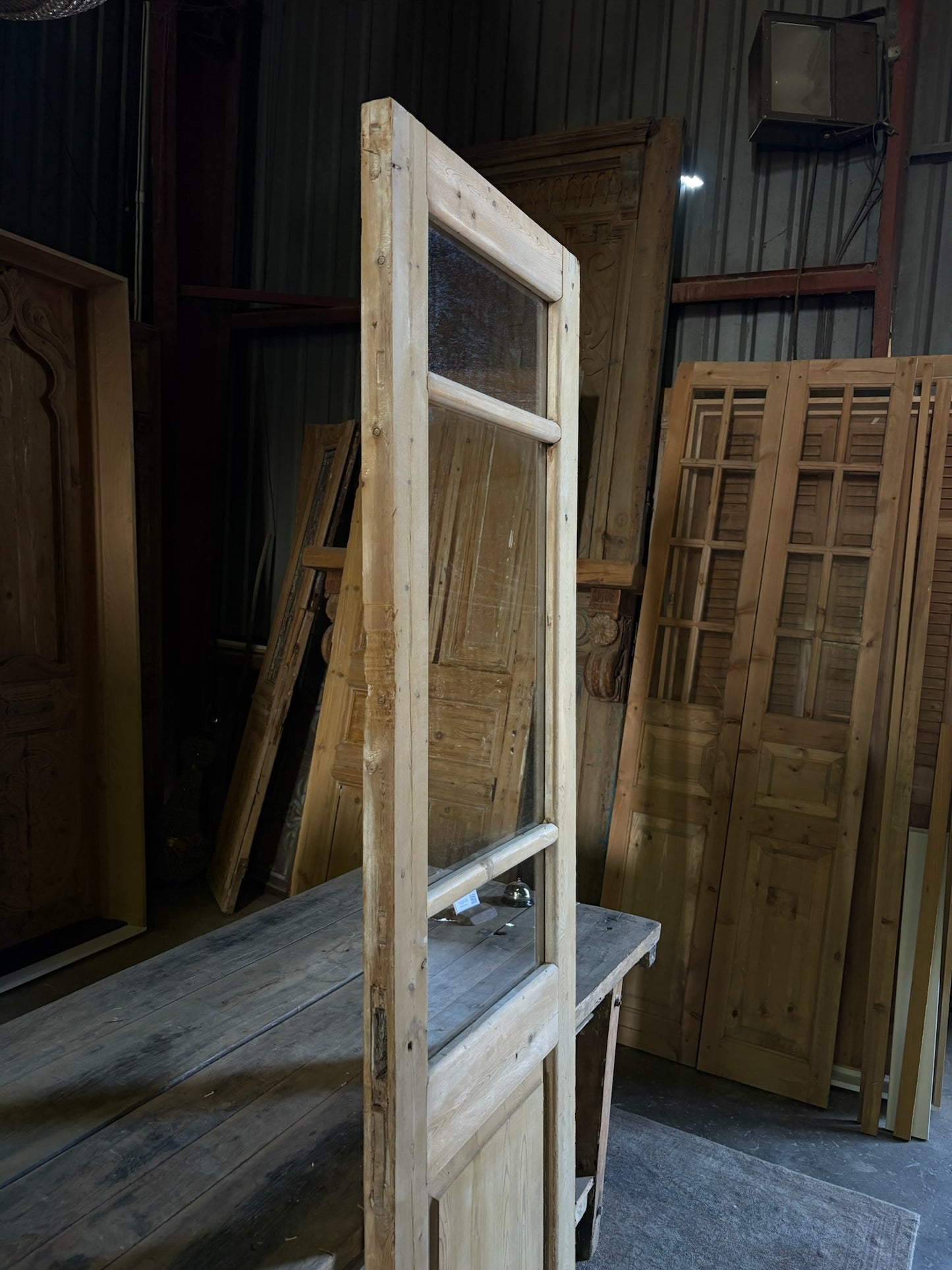 Single Antique Glass Door - 24x84.5 - L64