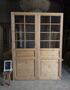 Handcrafted 8 Lite Glass French Doors - 72x96 L33