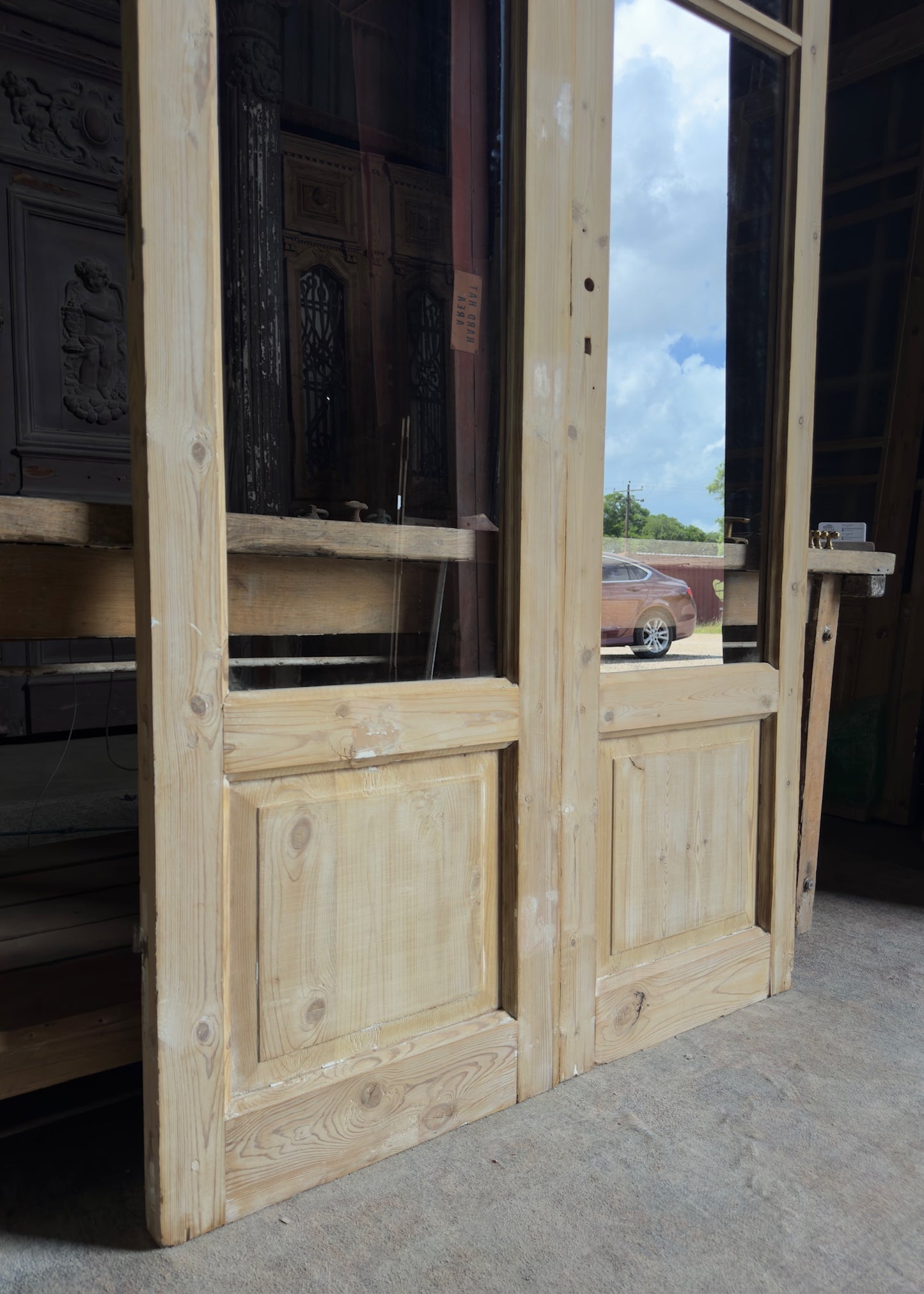 Antique Glass 2 Lite French Doors - 45.25x80.75 - L690