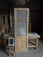 19th Century Antique Glass Door - 27.25x84.5 J483