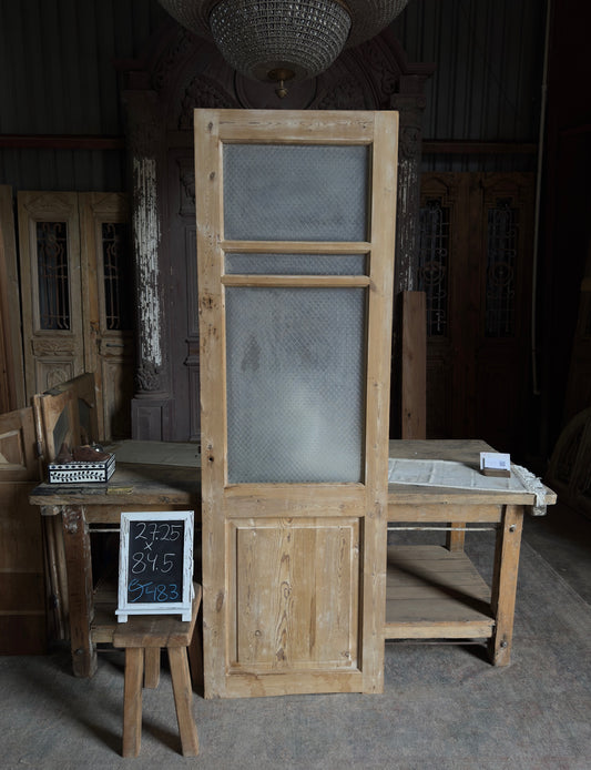 19th Century Antique Glass Door - 27.25x84.5 J483