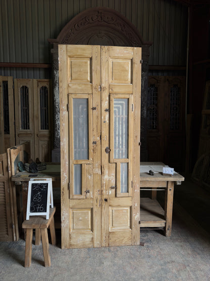 Antique Iron French Doors - 35.25x88 J76