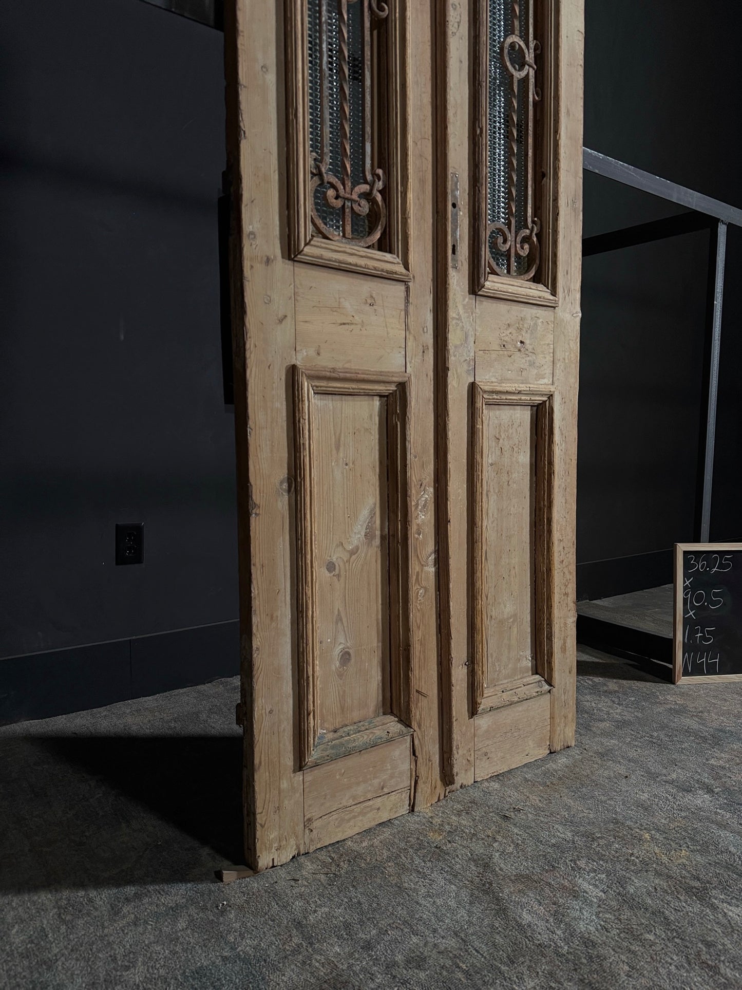 Antique Iron French Doors - 36.25x90.5 - N44