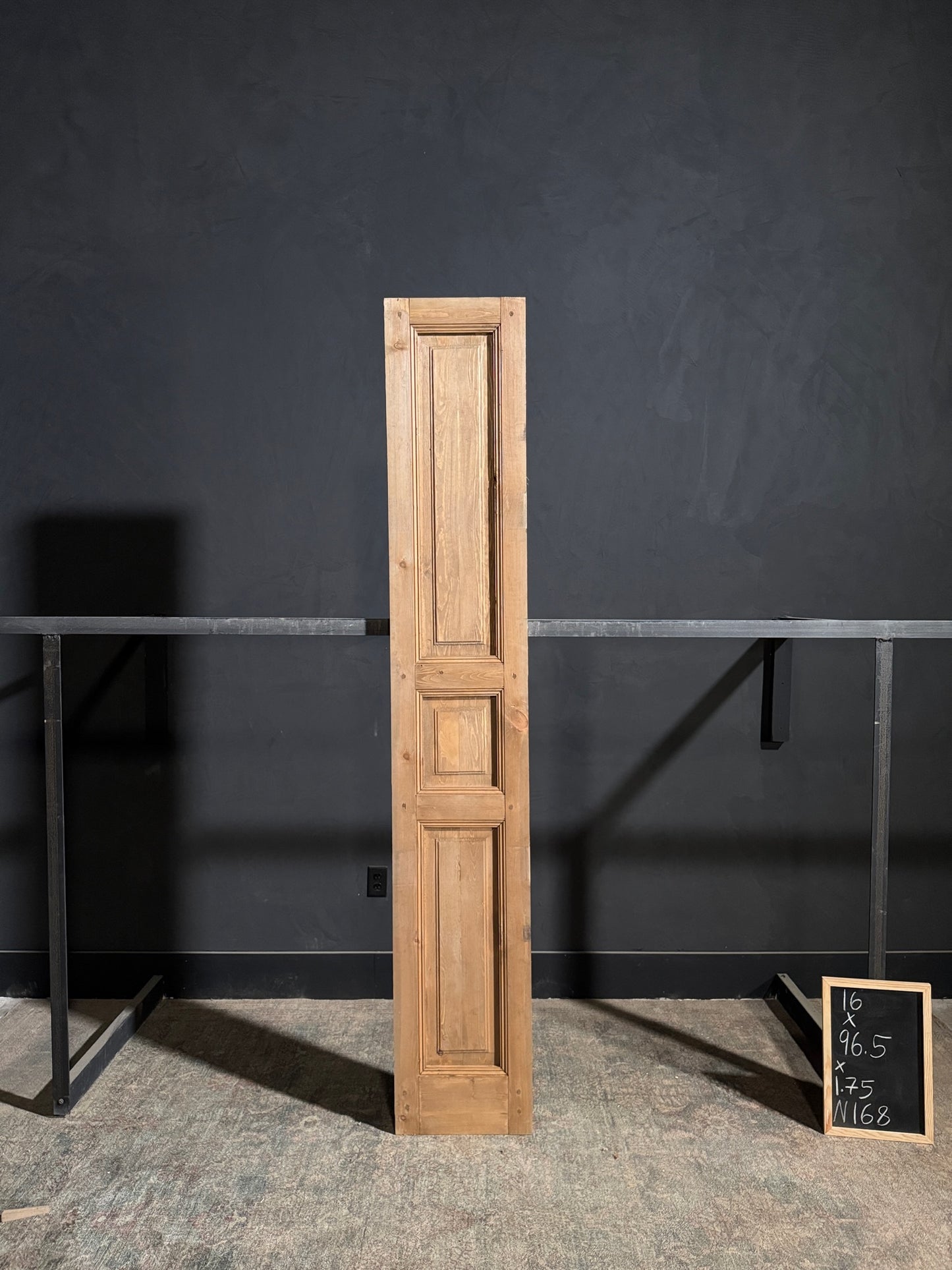 Handcrafted 3 Panel Solid Single Door - 16x96 - N168