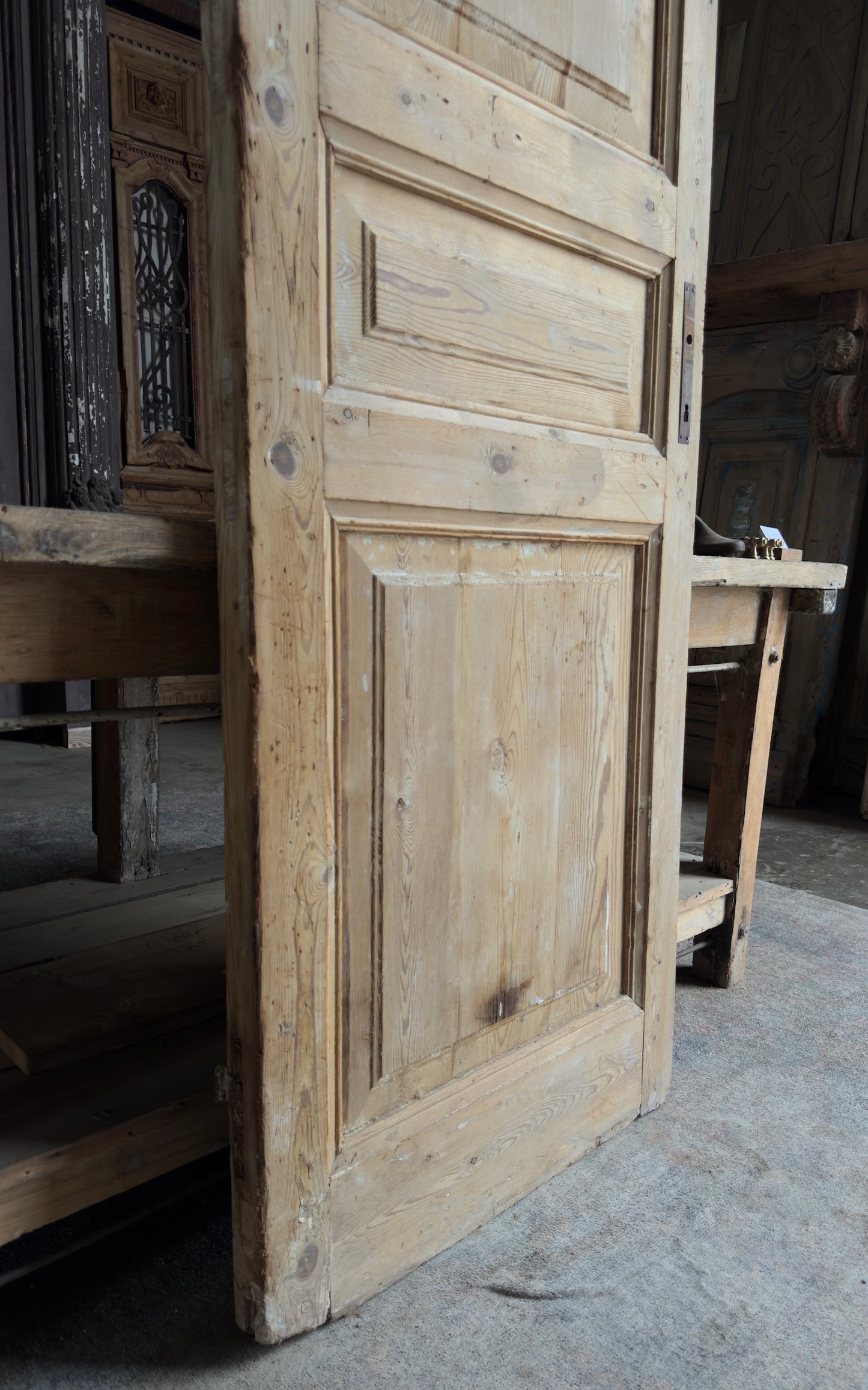 3 Panel Single Solid Antique Door - 28x93 - L172