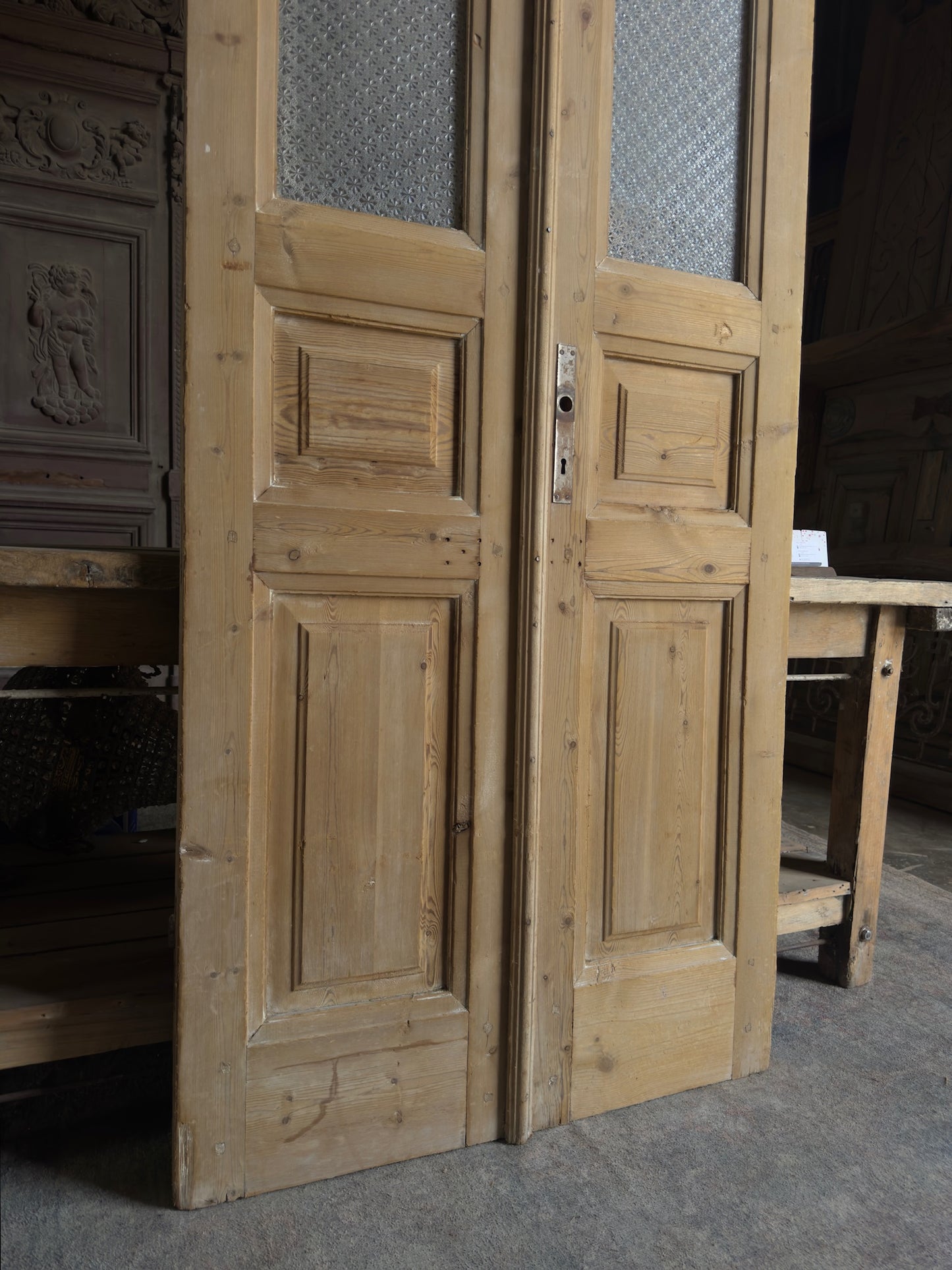 Glass Antique French Doors - 35.75x92.5 J554