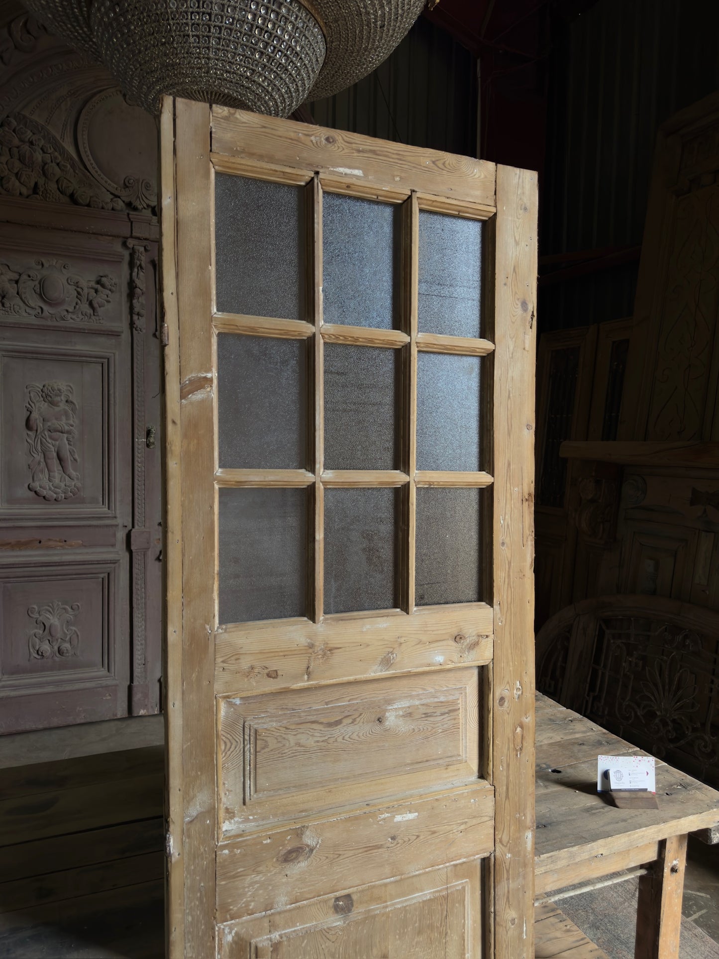 9 Lite Antique Glass Single Door - 28x84.75 J574