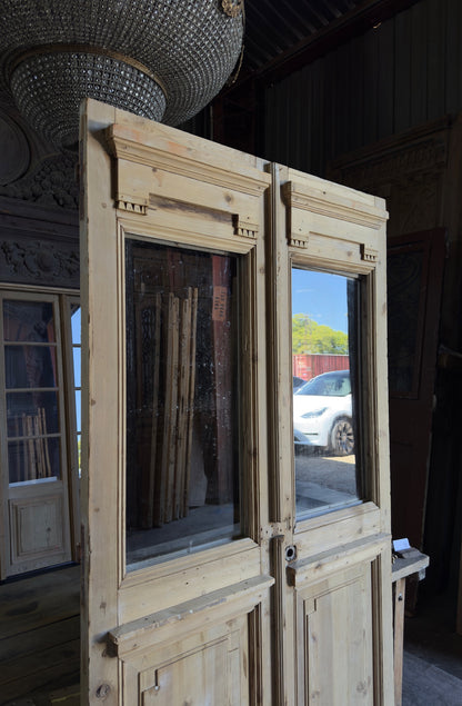 Antique Open Glass French Doors - 48.5x88.75 - L516