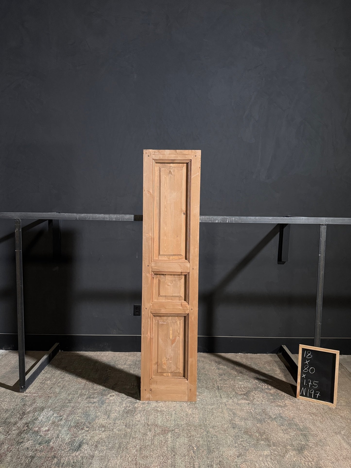 Handcrafted 3 Panel Solid Single Door - 18x80 - N197