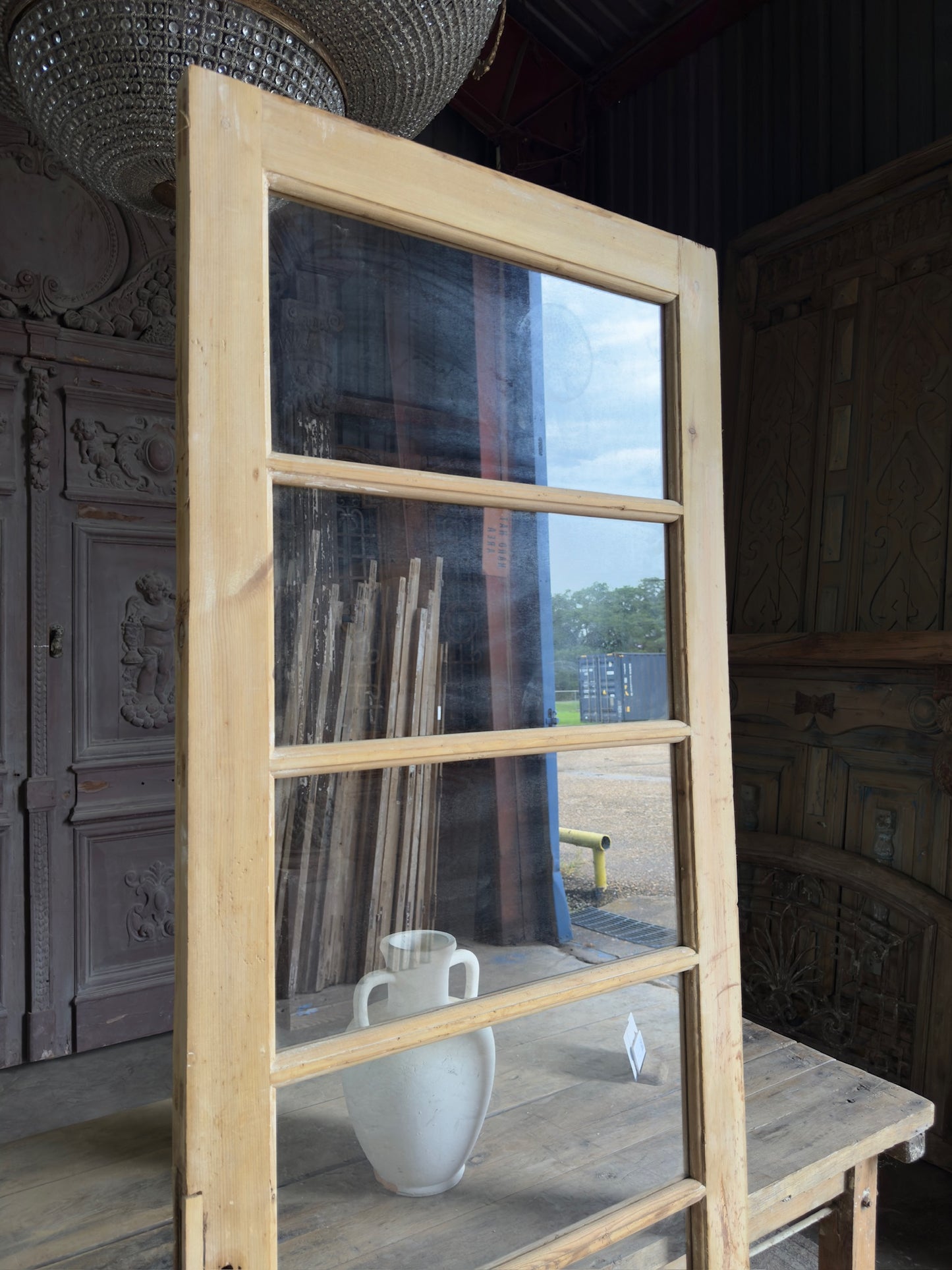 5 Lite Antique Glass Single Door - 32.25x88 K114