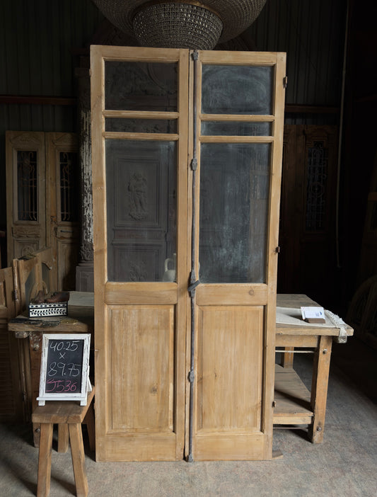 Antique French Glass Doors - 40.25x89.75 J536