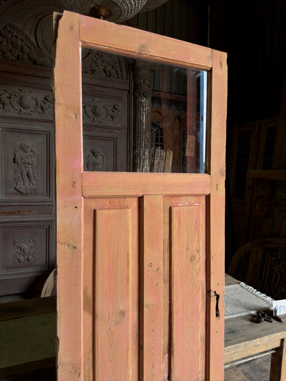 4 Panel European Antique Glass Single Door - 28.5x83 J254