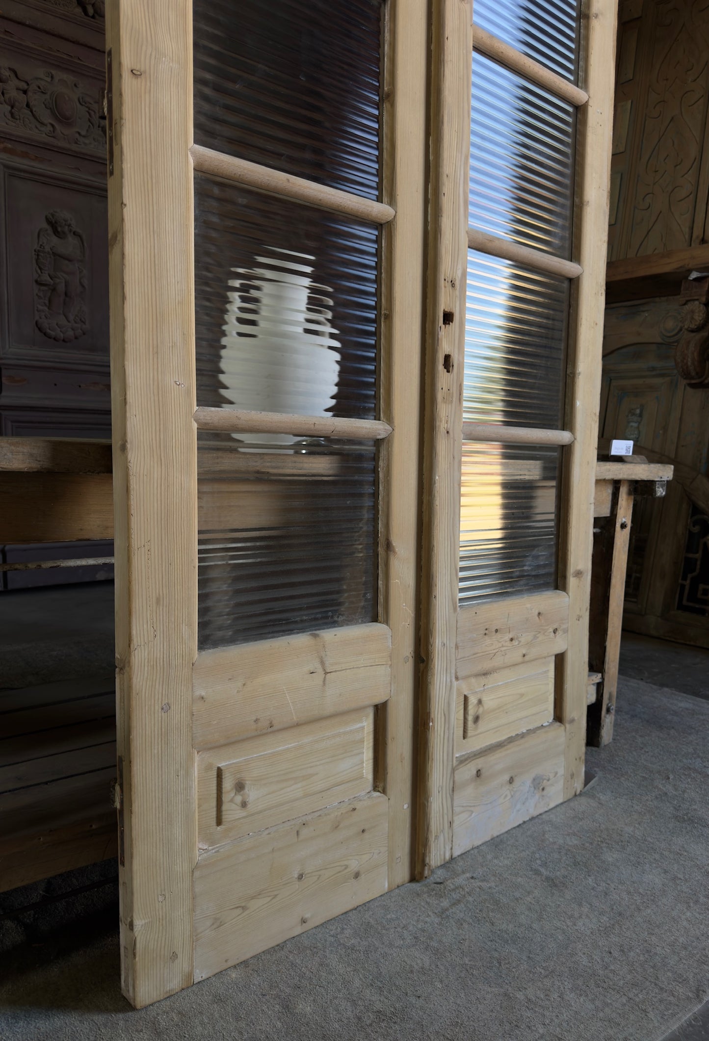 10 Lite European Antique Glass French Doors - 44x92.5 K38