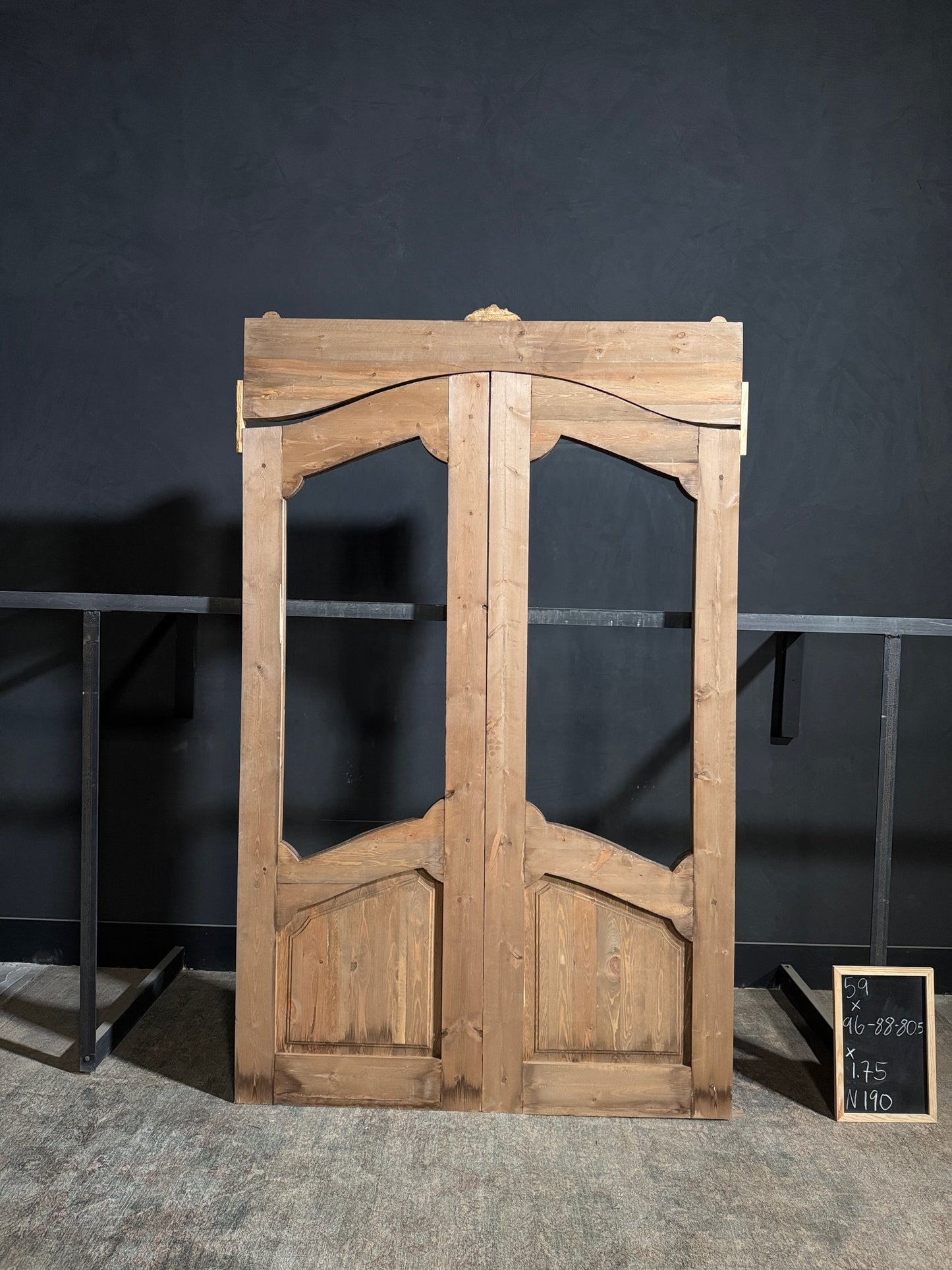 Handcrafted Grand Carved Glass French Doors - 59x96 - N190