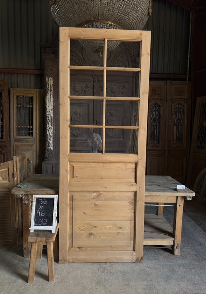Handcrafted 8 Lite Single Glass Door - 36x96 L32