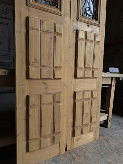 Antique Iron French Double Doors - 36.25x89.25 J42