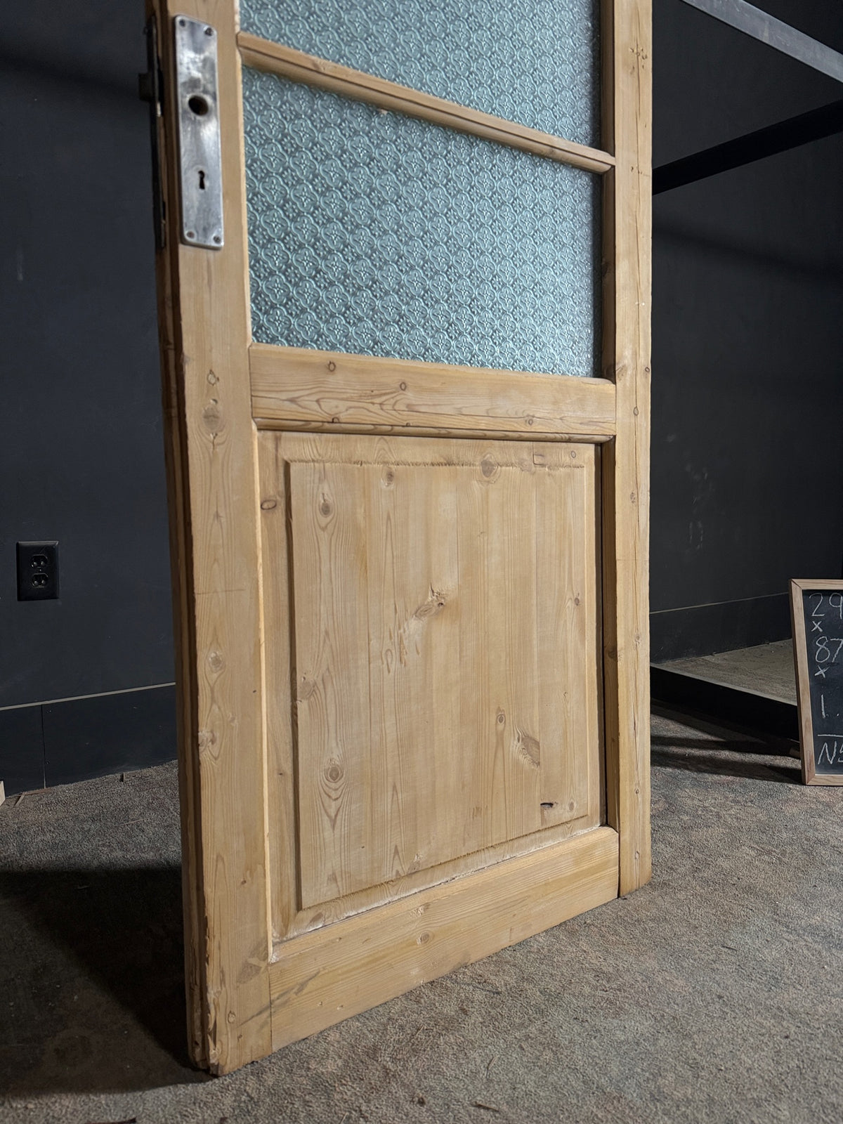 Antique Obscured Glass 4 Lite Single Door - 29.75x87.75 - N585