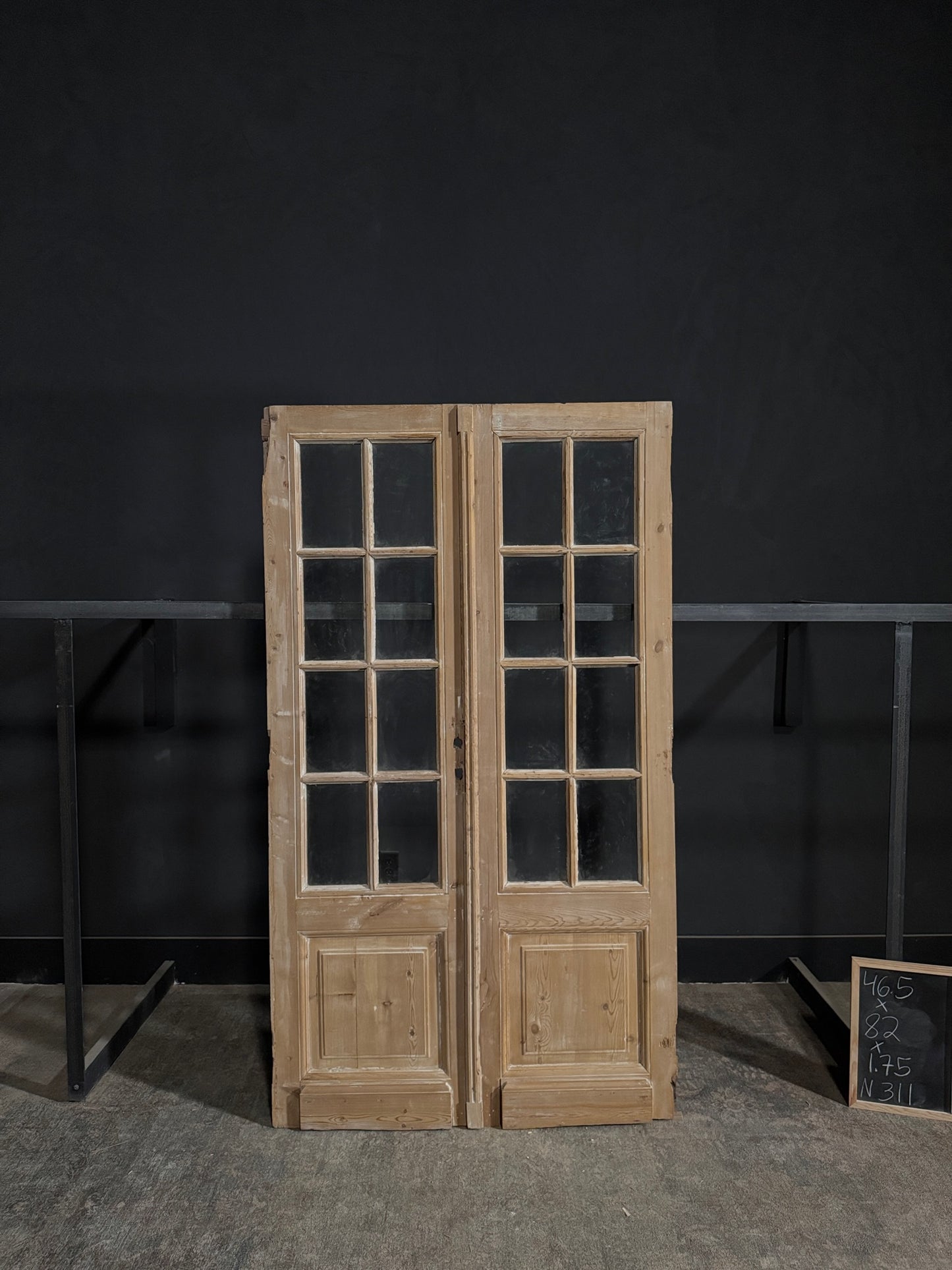 Antique Glass 4 Lite French Doors - 46.5x82 - N311