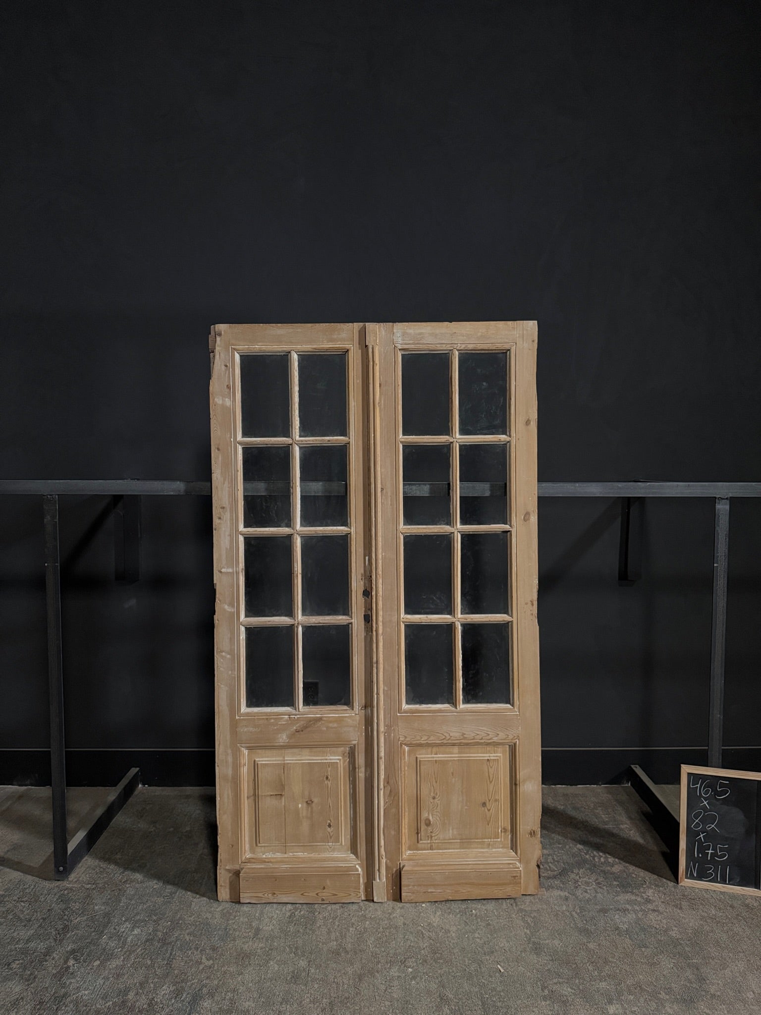Antique Glass 4 Lite French Doors - 46.5x82 - N311