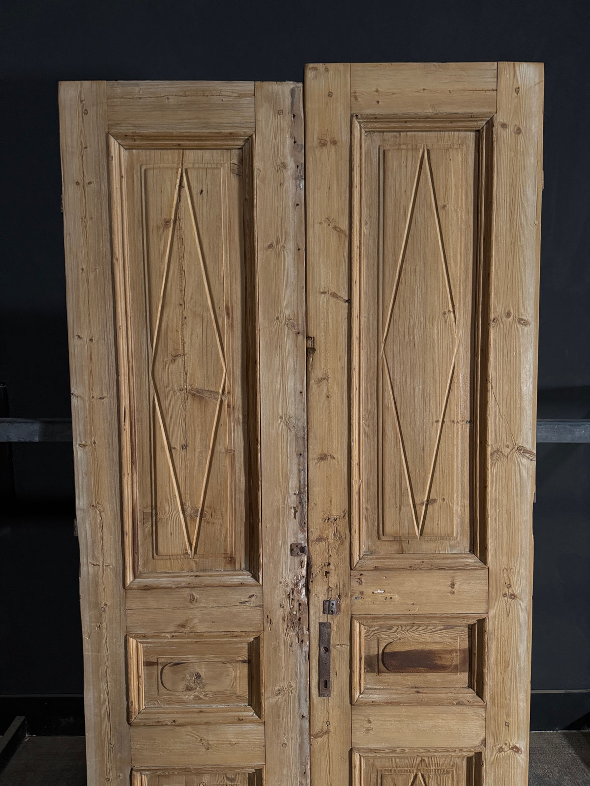 Antique Carved Double Doors - 42.75x92 - N568
