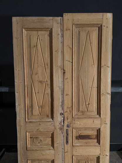 Antique Carved Double Doors - 42.75x92 - N568