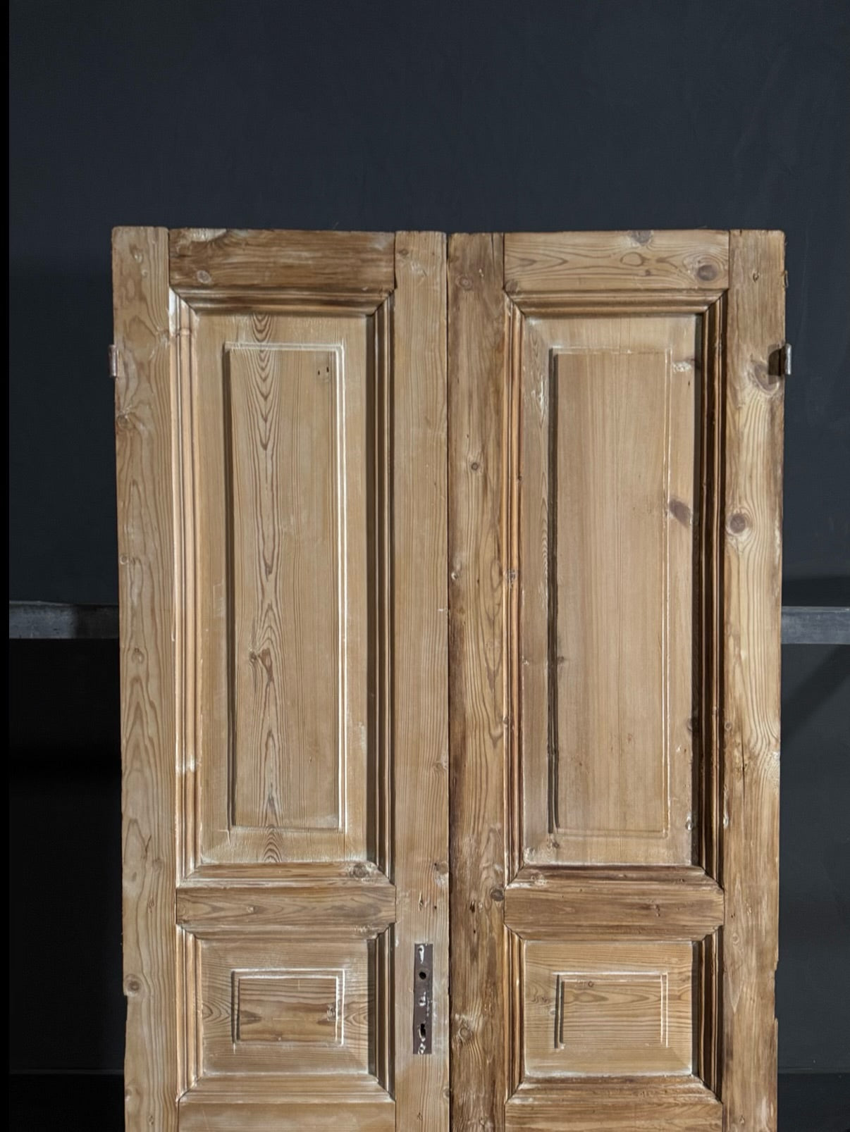 Antique 3 Panel Solid Double Doors - 37x80.5 - N636