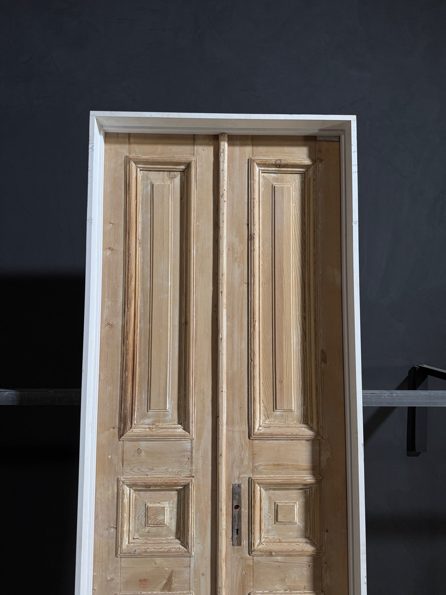 Antique 3 Panel Solid Double Doors - 35x95 - N151
