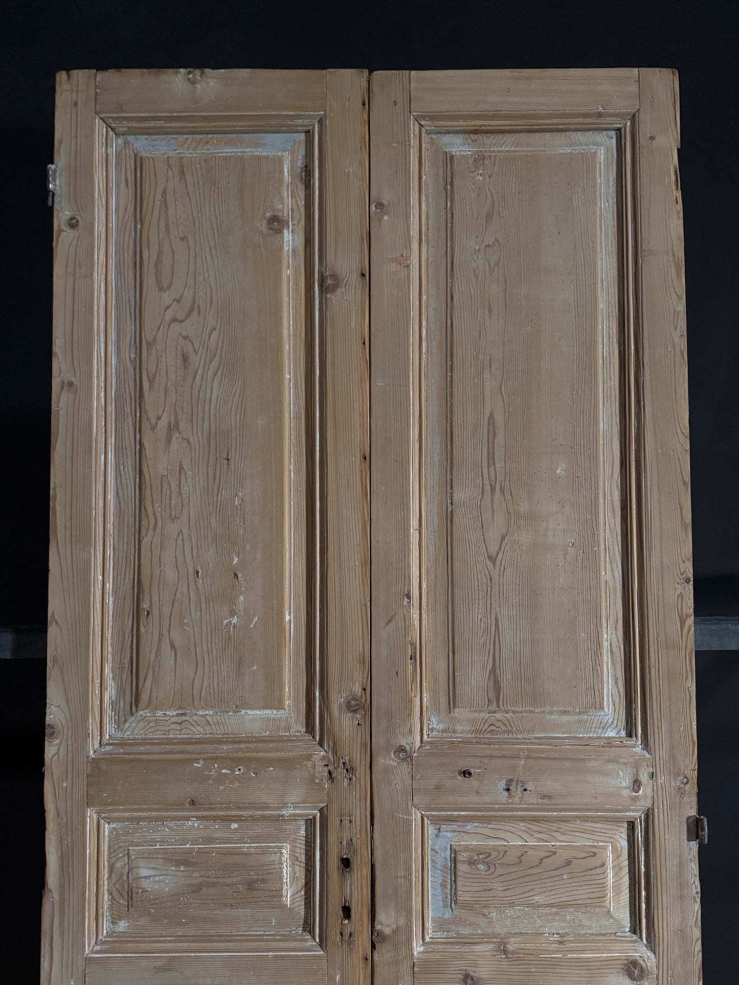 Antique 3 Panel Solid Double Doors - 43.25x98.5 - N522